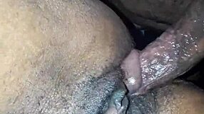 Ebony's tight pussy getting fucked in POV with a big black cock