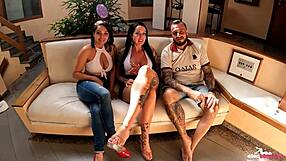 third meeting with couples, featuring queen elisa sanches, nicole brazil, and dnox brazil, full of big tits and ass action