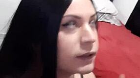 Latina Crossdresser Nicolecdzinha Sucks Deep on Neighbor’s Cock in Homemade Clip