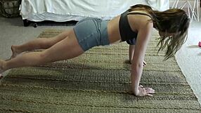 Model Millie's Sexy Workout in Thong and Panties