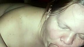 full blowjob from milf ending with cumshot on her face