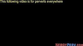 Busty amateur tricked into first blowjob with nerd ending in facial