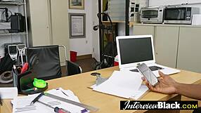 Dirty Girl Sucks Big Black Dick At Work