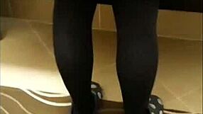 Italian Mature Woman In Black Nylons Poses Seductively