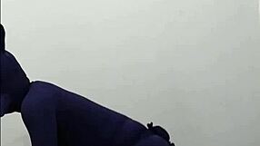 Zentai Cosplay Dog Penis Human in Spandex Scene