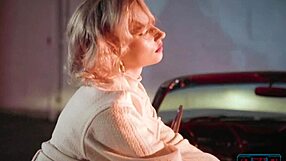 Big round-ass milf Polina strips for Playboy