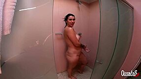 Sophia Wolf caught bathing in lingerie, big ass exposed