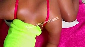 These ebony couples get wild with oral sex on the ground, bending over for doggystyle