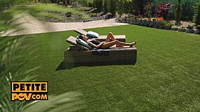 Alyssa Bounty fucks neighbor like pro in outdoor POV