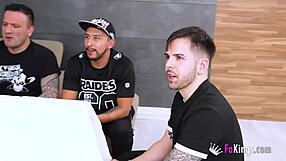 roma amor gets deepthroat gangbang with 6 cocks