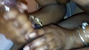 Ebony wife cheats with messy facial