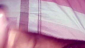 Jerking off and cumming hard in this pov interracial scene