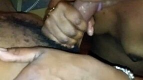 Ebony wife cheats with messy facial