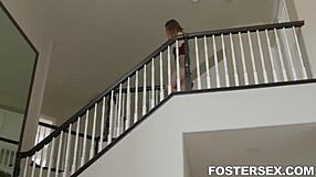 Lonely foster stepdaughter offers her body to Macy Meadows and Alexis Zara