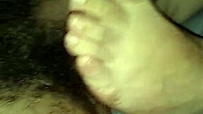 i'm so excited to perform an interracial footjob on him right now