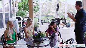 Gorgeous Aaliyah Love Fucks Hard in Foursome.