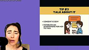 learning 5 virgin sex tips with brunette 😊