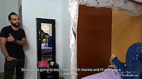 Step Cousin Gets Horny From Foot Massage And Fucked