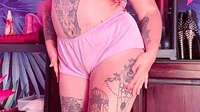 Derived erotism in silk pyjamas and big boobs