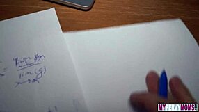 i'm lillith morningstar, stepmom, givng a blowjob focus trainin to him