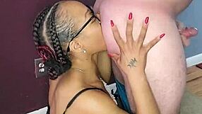 ebony whore sucks master's ass and cock