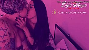 Blonde drinks milk with brunette friend