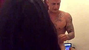 Tattooed amateur decides to go wild on the video