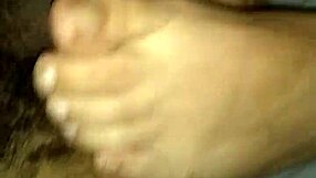 i'm so excited to perform an interracial footjob on him right now