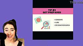 learning 5 virgin sex tips with brunette 😊