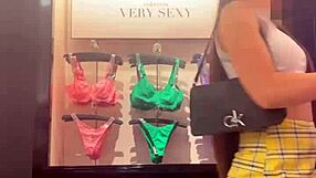 Latina teen explores natural tits in lingerie with sugar daddy.