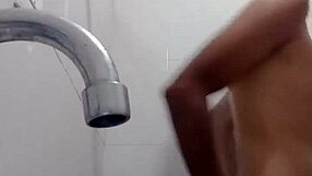 rico takes a relaxing bath with big cock