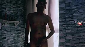 Black men's thong haul contrasts with big dick reveal