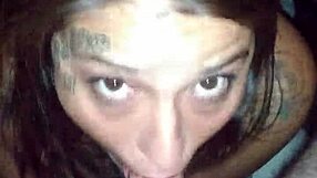 Wife Giving Intense Blowjob Leading to Cumshot