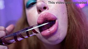 Yola Flimes amateur busty redhead loves a face show