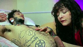 Horny curly haired babe sucks her stepson’s cock Tinder dateCum-central girlfriend blowjob and fuck