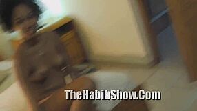 Ebony American loves to suck big black big cock and here she gets a mouthful from a Latina beauty
