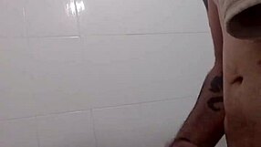 rico takes a relaxing bath with big cock