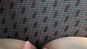 Naughty pissing on my car seat outdoors 😏