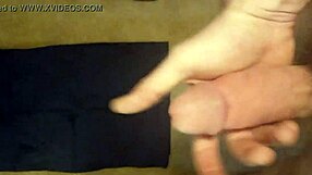 Gay solo jerks his cock to cumshot