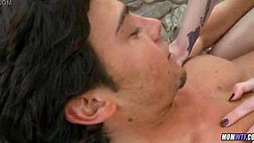 Redhead mother-in-law cheats with young lover, riding passionately in forbidden encounter