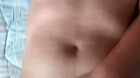 feeling the thrill as my friend's husband licks my hairy pussy and fucks me hard for a big cumshot