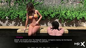 Pine Falls: Uncensored pool blowjob scene in anime hentai