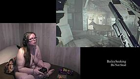 Naked Brunette BBW Plays Resident Evil 7 Part 3!