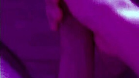 Detailed sensitive massage on young amateur's erect penis