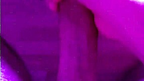 Detailed sensitive massage on young amateur's erect penis