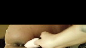 Sexy Madura ebony woman in high heels and lace underwear loves to ride the dildo and play an ass