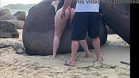 Hot Wife Shows Big Ass In Thong On Trail