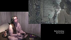 Naked Brunette BBW Plays Resident Evil 7 Part 3!