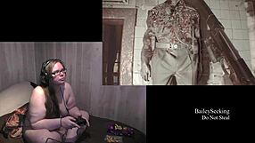 Naked Brunette BBW Plays Resident Evil 7 Part 3!
