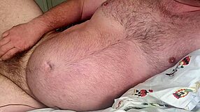 moaning huge orgasm from backhand masturbation with big cock